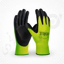 دستکش کار نیتریل ضد مواد نفتی و ورغنی کد 1105 برند FOX