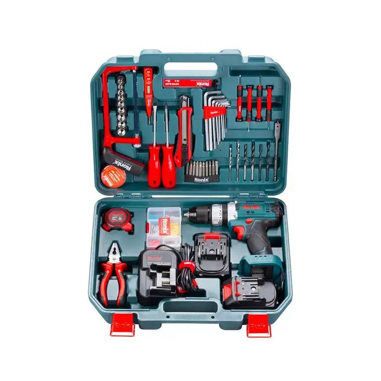 کیت دریل شارژی چکشی 20 ولت 53 پارچه کد RS-8620 برند رونیکس