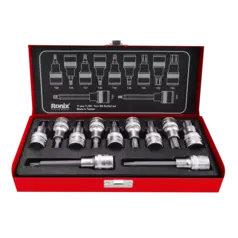 جعبه بکس 1/2 اینچ ستاره ای 11 پارچه کد RH-2693 برند رونیکس